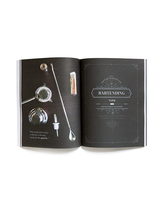 a spread Nuts & Lemons Issue 2 Journal featuring bartending