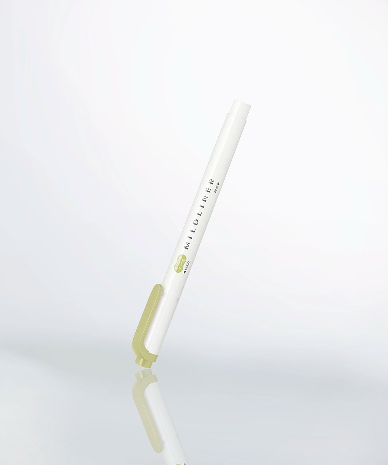 a zebra mildliner marker in olive green